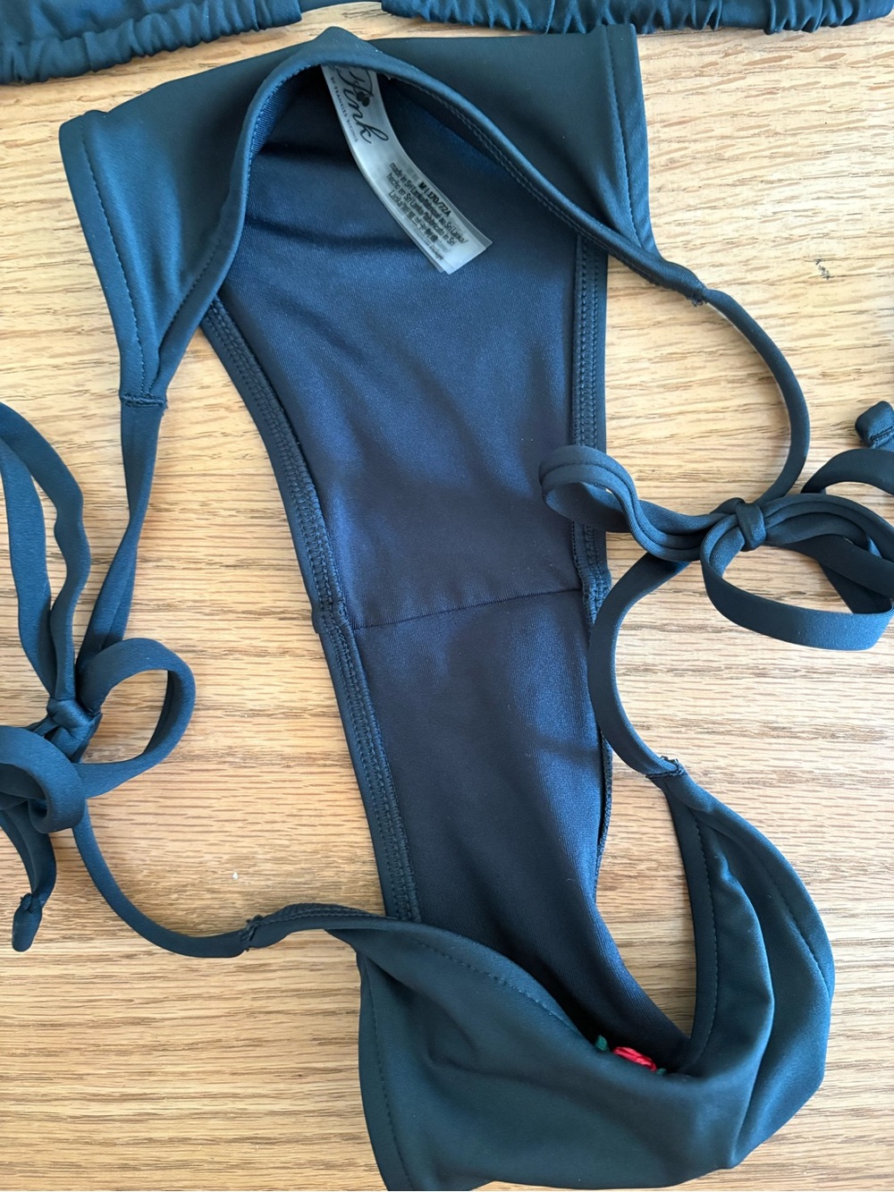 Black Tie-Side Triangle Bikini Set - Women Swim - Picture 2 of 4
